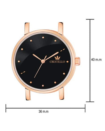 Rose Gold Mesh Magnet Chain Analog Watch - For Women